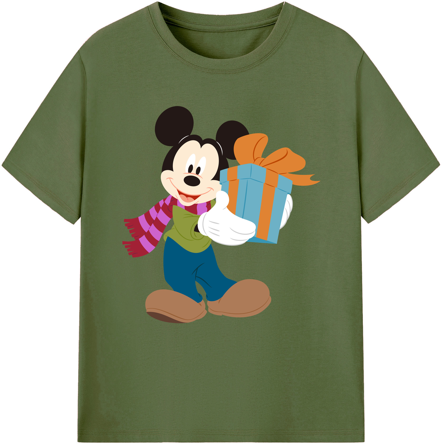 （画像用） ミッキーマウス Mickey Mouse 綿100％半袖Tシャツ（フロントプリント）